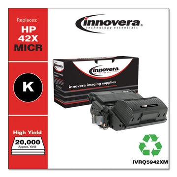 Innovera® Remanufactured Black High-yield Micr Toner, Replacement For Hp 42xm (q5942xm), 20,000 Page-yield freeshipping - TVN Wholesale
